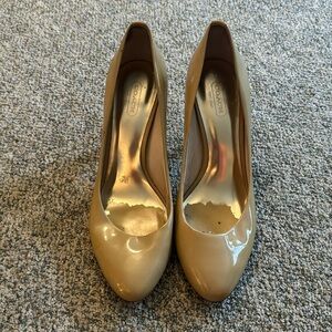 Coach Tan Leather Heels